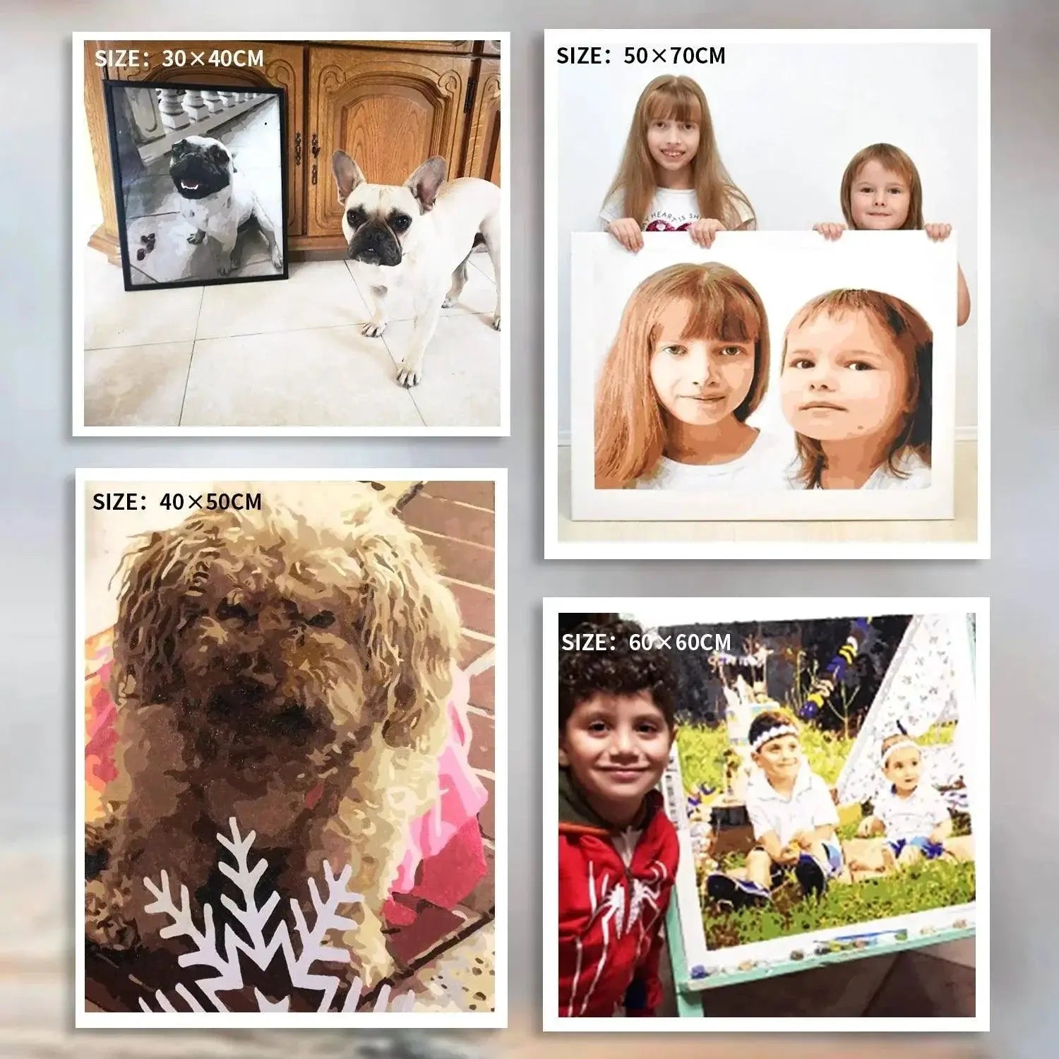 Custom Family Portrait Paint By Numbers Kit Personalized