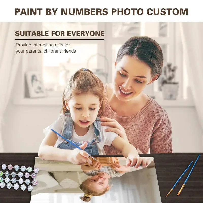 Custom Family Portrait Paint By Numbers Kit Personalized