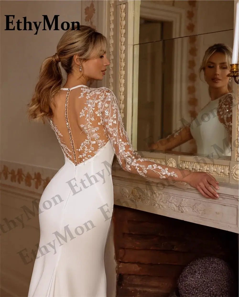 Custom Mermaid Wedding Dress for Bride