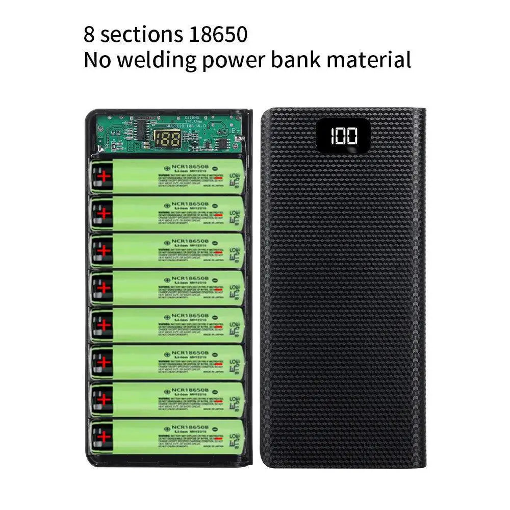 Customizable 18650 Power Bank Case With USB Type C