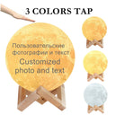 Moon Lamp: Customizable 3D Printed - Personalized Night Light