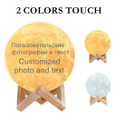 Moon Lamp: Customizable 3D Printed - Personalized Night Light