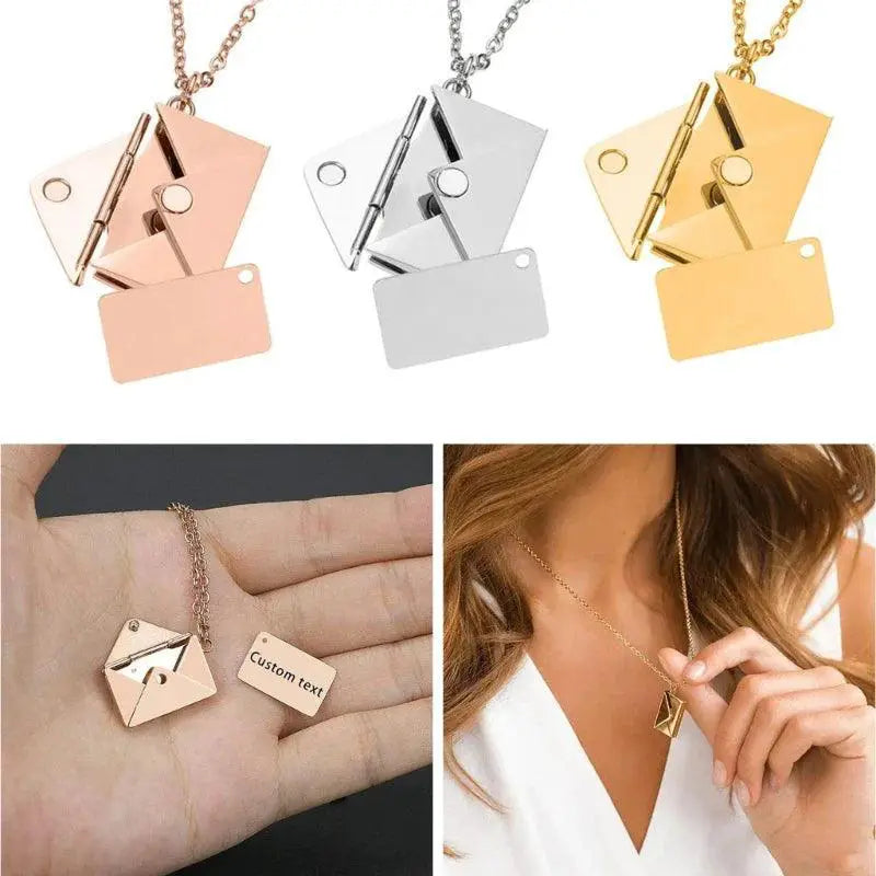Customizable Valentines Day Locket Necklace Love Pendant