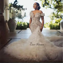 Elegant Beaded Mermaid Gown for Brides