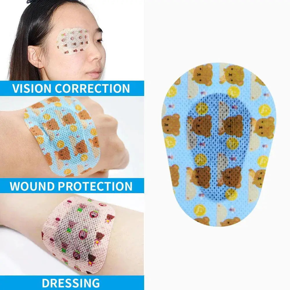 Cute Adhesive Eye Patch Bandages for Kids in Fun Designs
