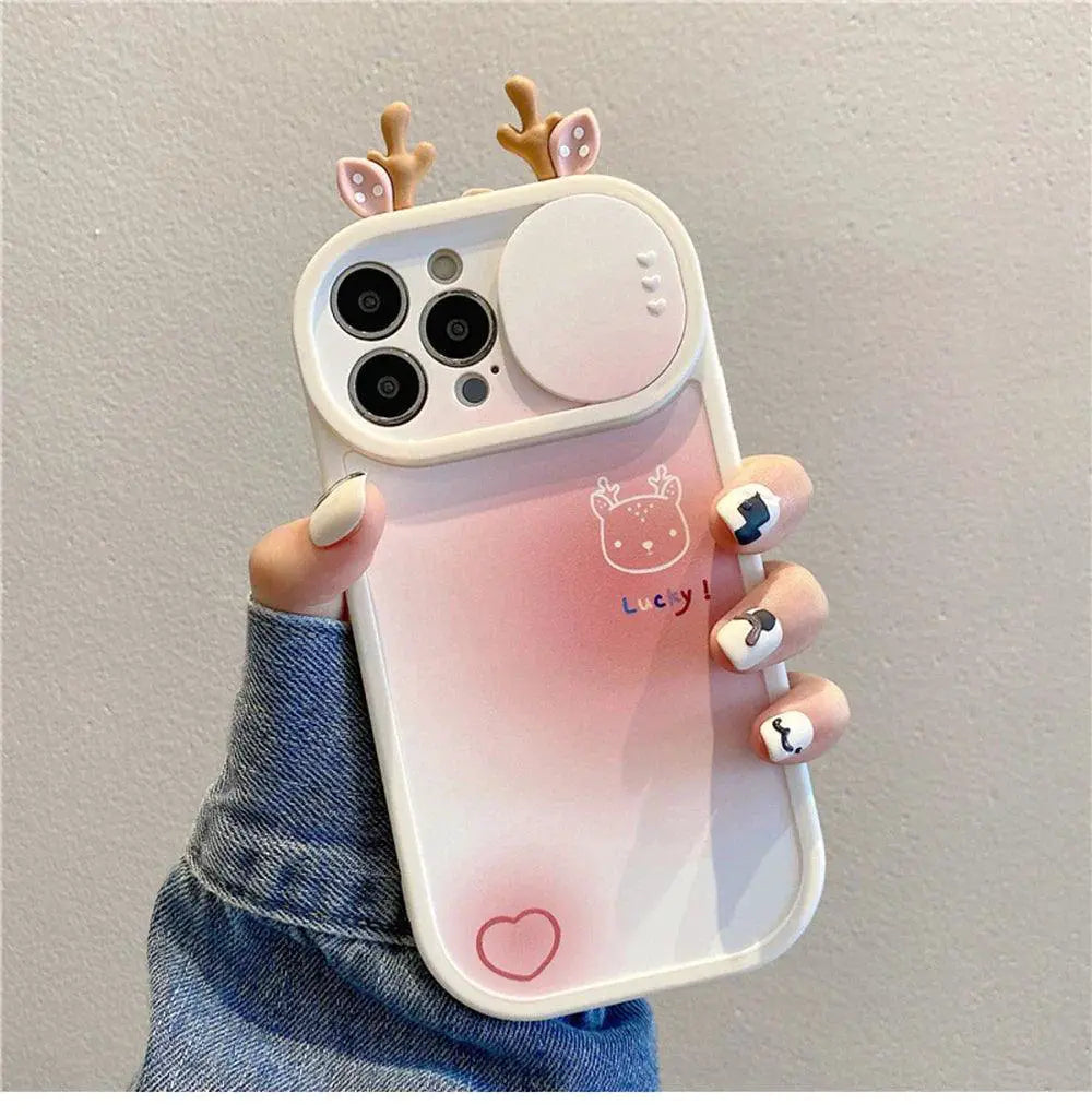Cute Bear And Frog Cartoon Phone Shockproof Protective Case