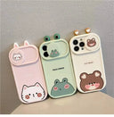 Cute Bear And Frog Cartoon Phone Shockproof Protective Case