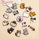 Cute Cat Shoe Charms PVC Decoration Pins for Women