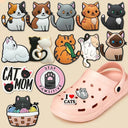 Cute Cat Shoe Charms PVC Decoration Pins for Women