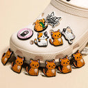 Cute Cat Shoe Charms PVC Decoration Pins for Women