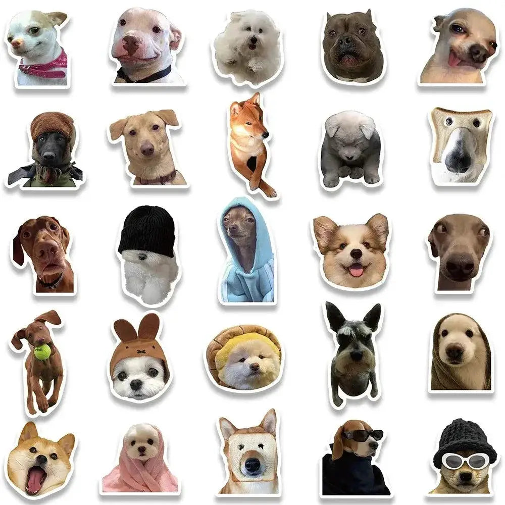 Cute Dog Cat Meme Stickers Waterproof Set For Funny Animals
