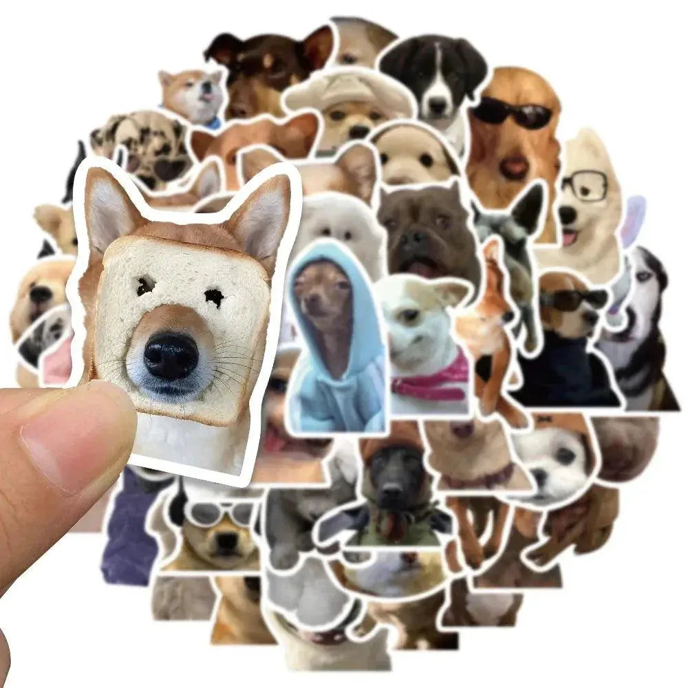 Cute Dog Cat Meme Stickers Waterproof Set For Funny Animals
