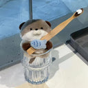 Cute Otter Plush Keychain Adorable Backpack Pendant Accessory