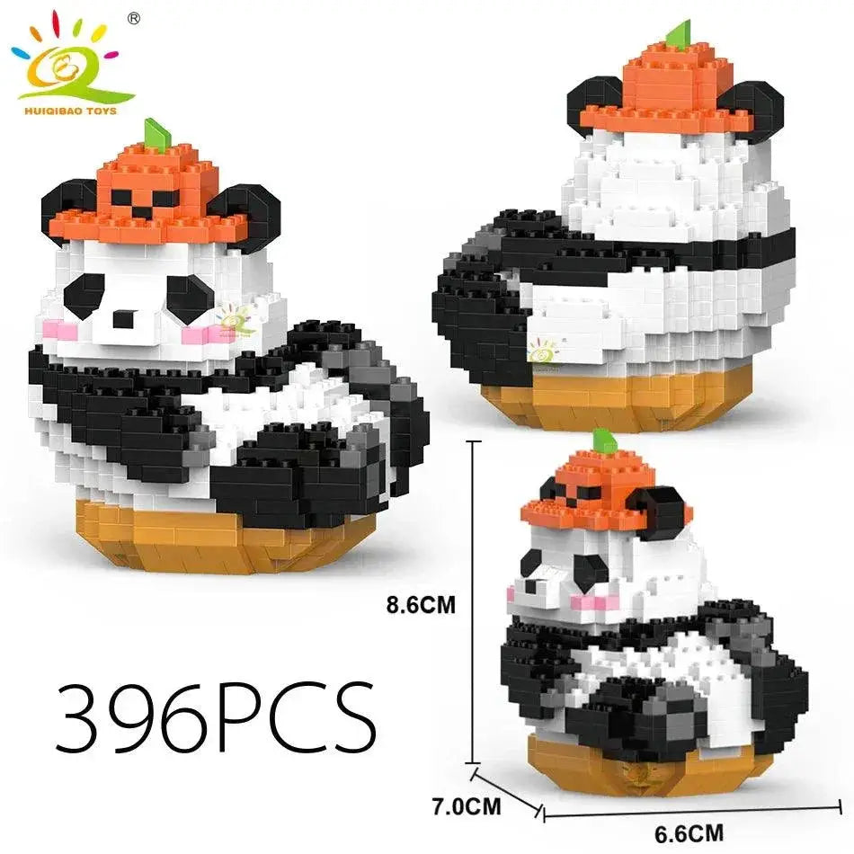 Cute Panda Micro Building Blocks DIY City Toy Set For Kids