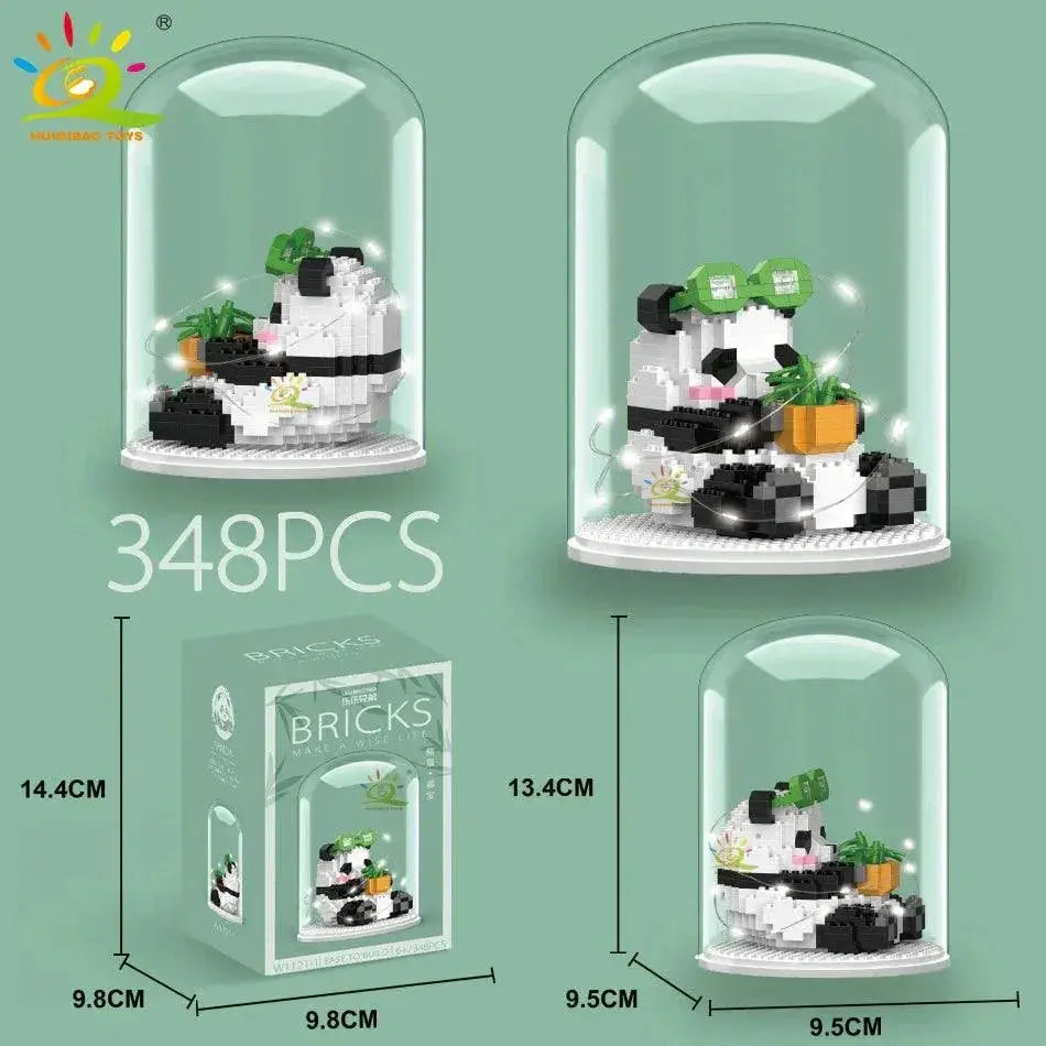 Cute Panda Micro Building Blocks DIY City Toy Set For Kids