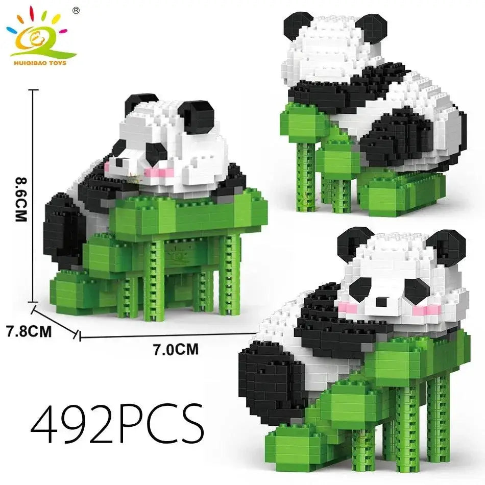 Cute Panda Micro Building Blocks DIY City Toy Set For Kids