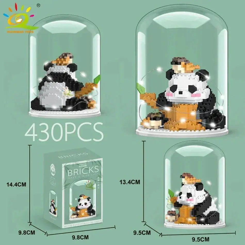 Cute Panda Micro Building Blocks DIY City Toy Set For Kids