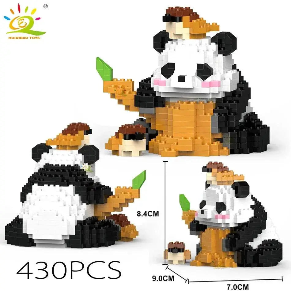 Cute Panda Micro Building Blocks DIY City Toy Set For Kids