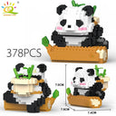 Cute Panda Micro Building Blocks Creative DIY City Toy Set
