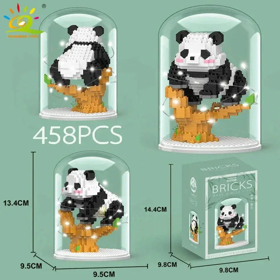 Cute Panda Micro Building Blocks DIY City Toy Set For Kids