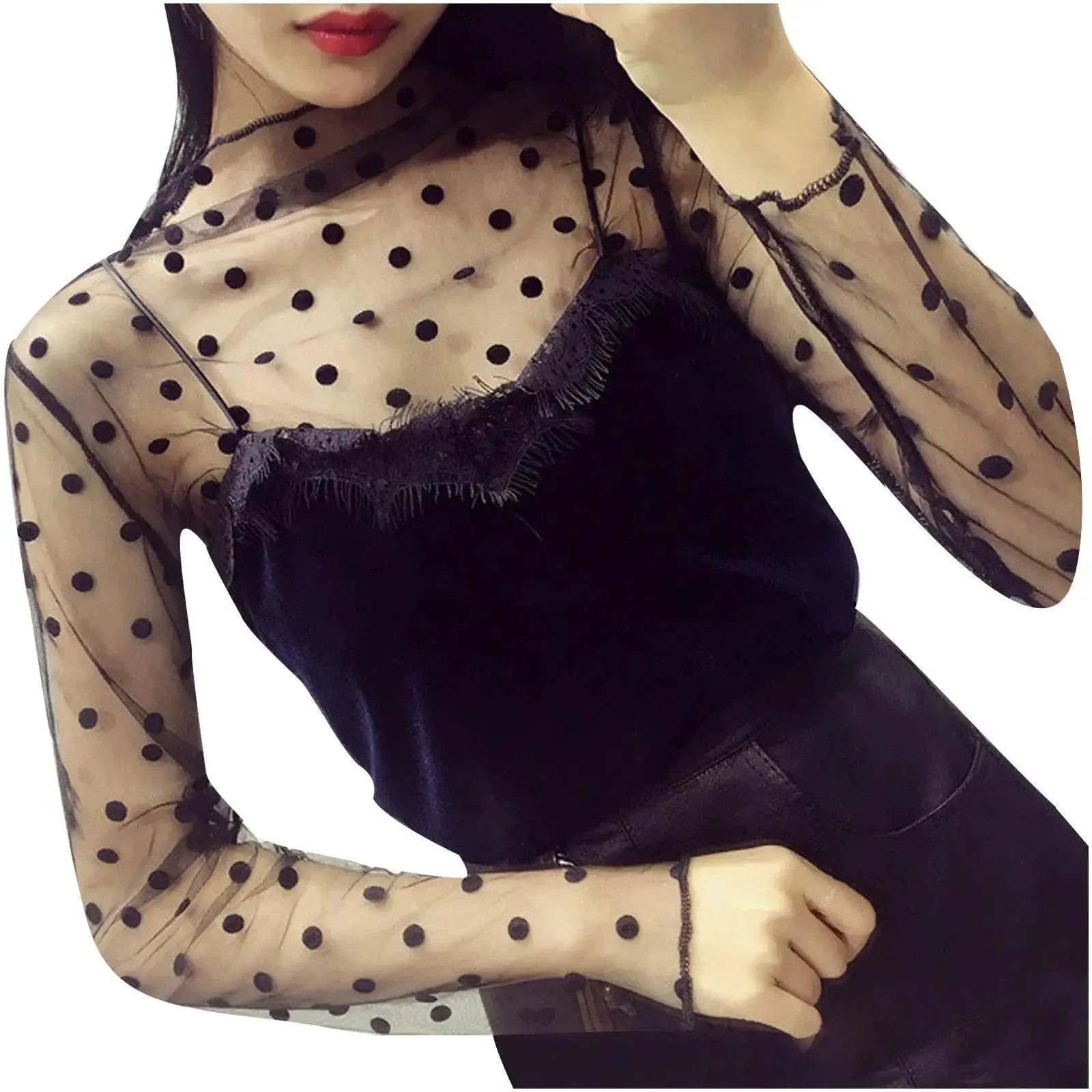 Daisy Mesh Sunscreen Blouse for Women Elegant Tops