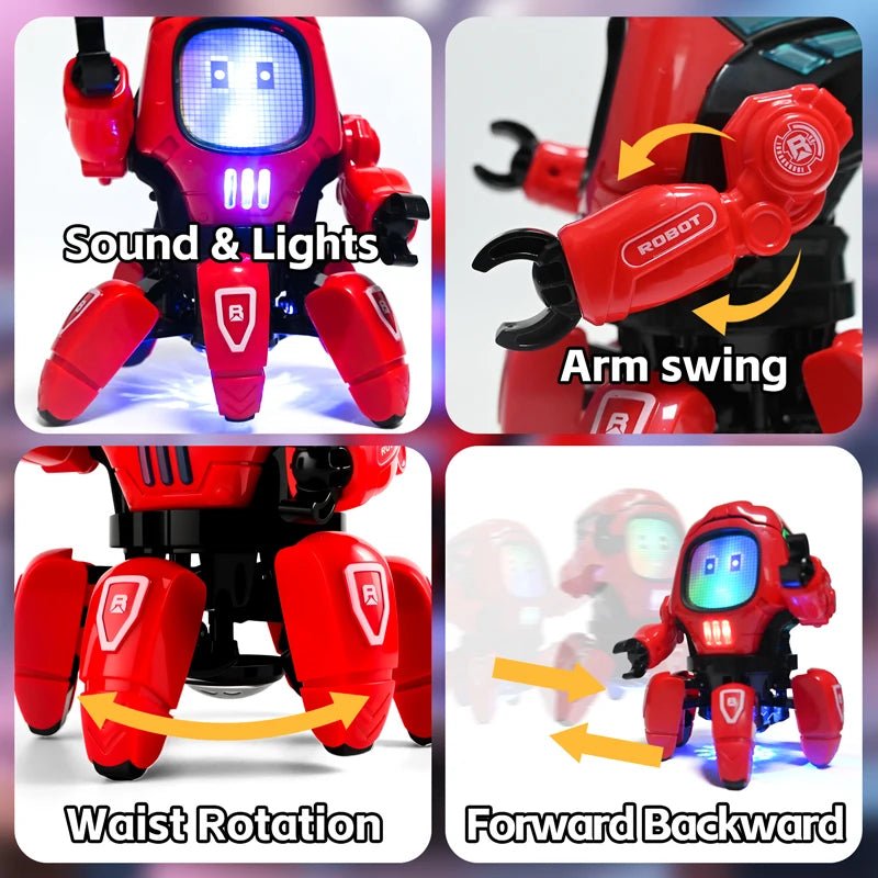 Dance Music Six Claw Robot Octopus Toy Interactive Educational Gift For Kids