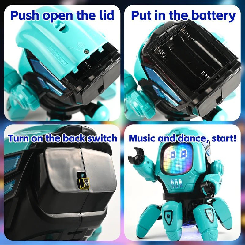 Dance Music Six Claw Robot Octopus Toy Interactive Educational Gift For Kids