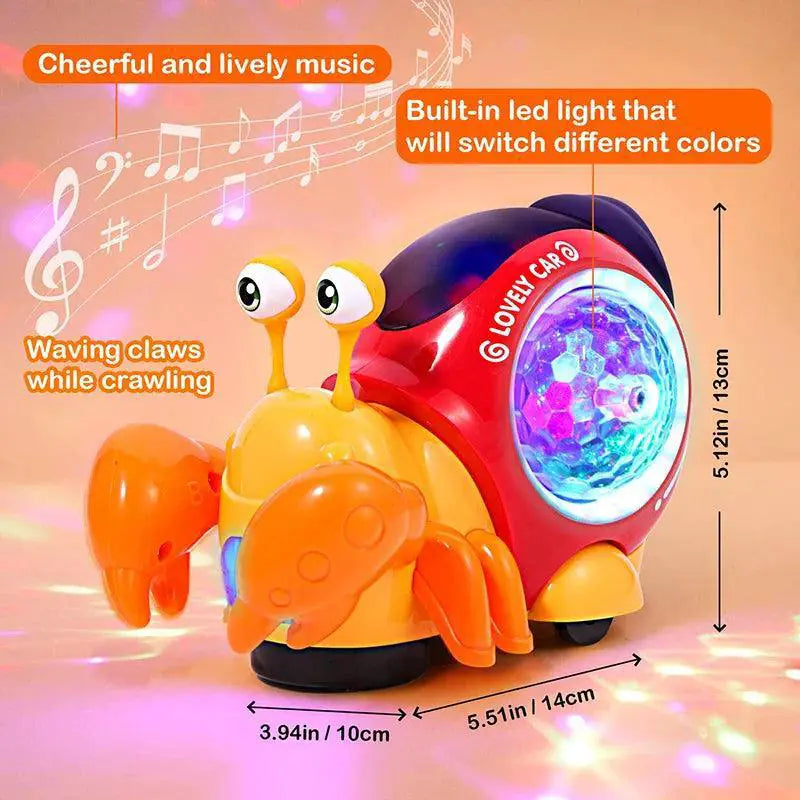 Dancing Crawling Crab Toy With Music Lights For Kids