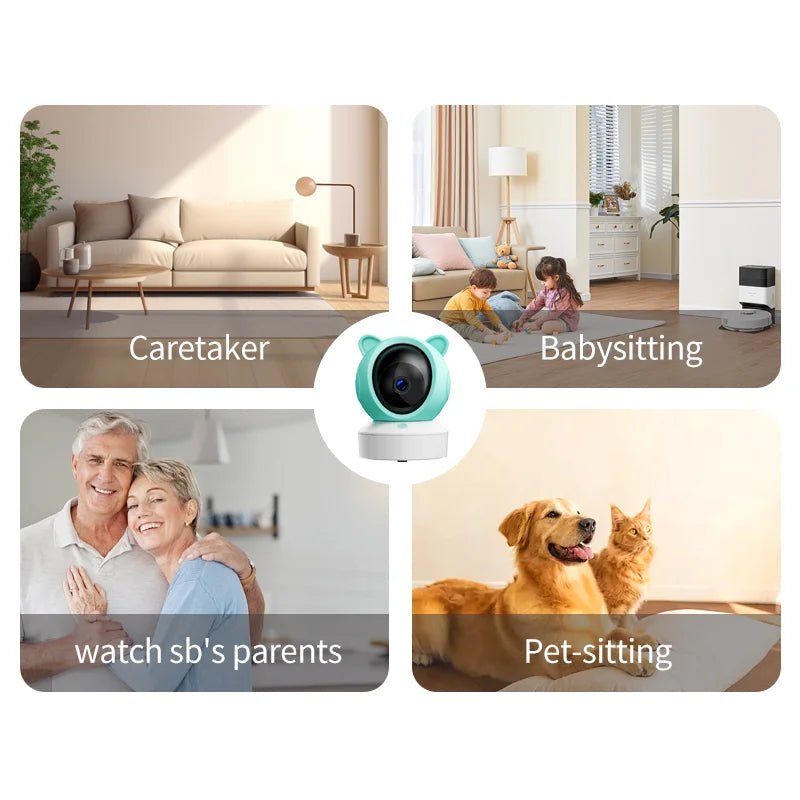 DANMINI 5 Inch Tuya Baby Monitor - 2K HD PTZ Gimbal With Remote App Control ProX