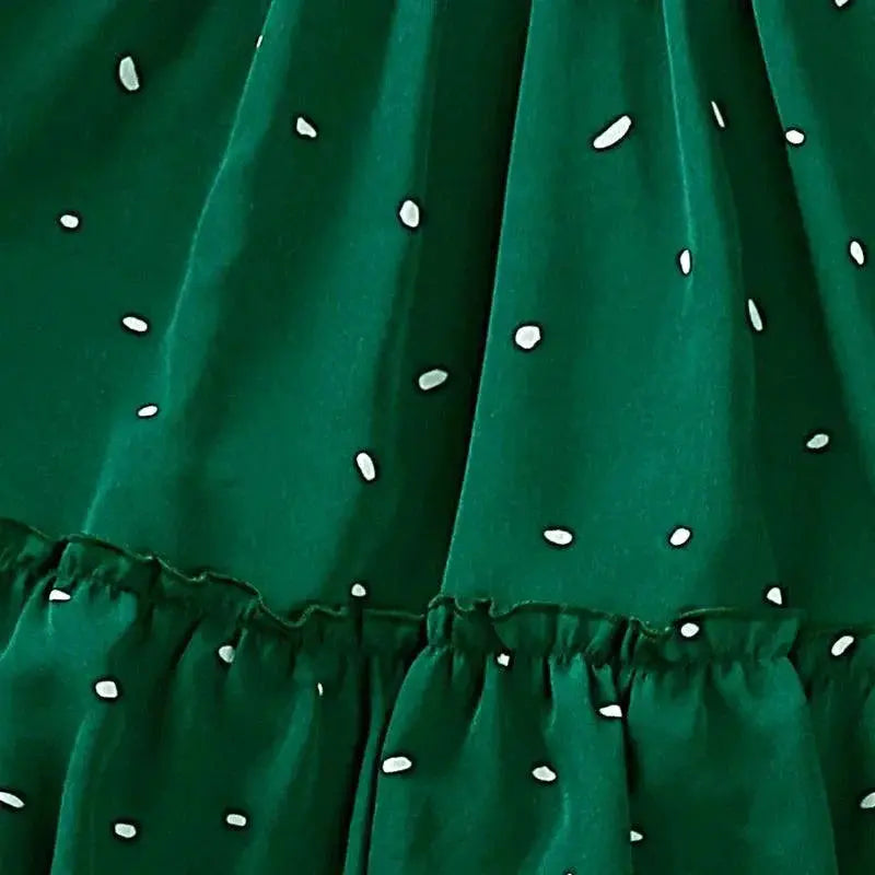 Dark Green Princess Dress With Layered Collar Ages 2 To 6