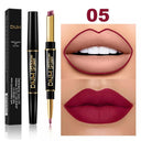 Dark Red Matte Lipstick Duo Long Lasting Waterproof Highly Pigmented