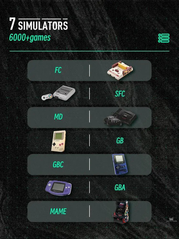 Data Frog SF2000 Portable Handheld Game Console 6000 Games