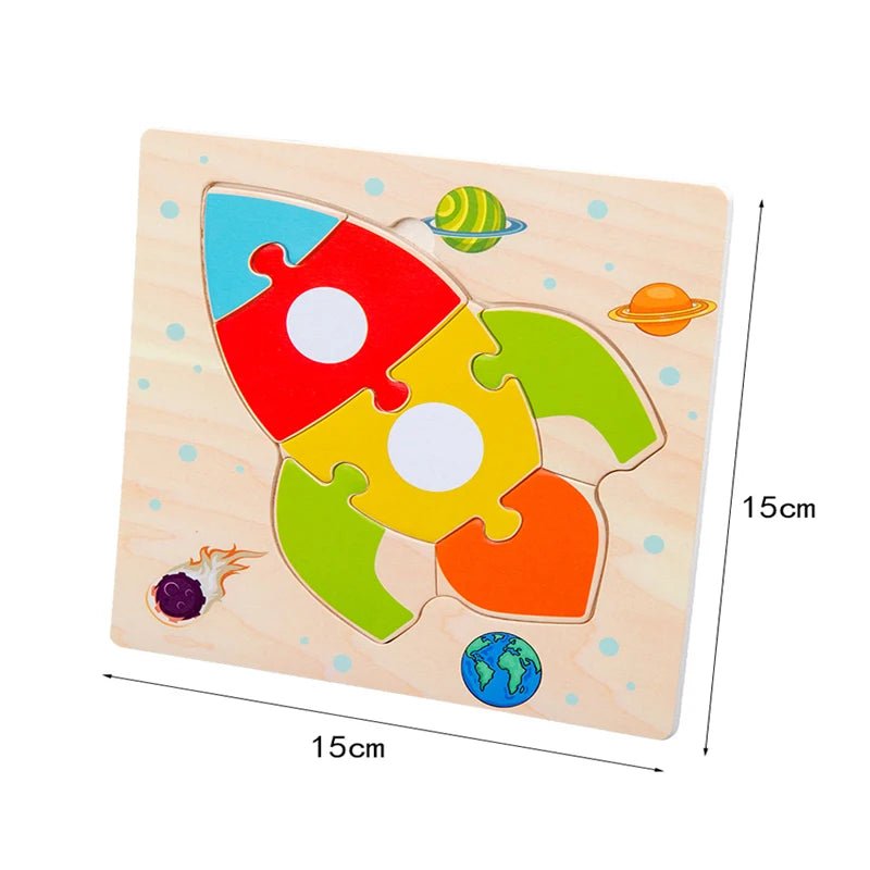 Datgo Baby Wooden 3D Tangram Animals - Jigsaw Toys Develops Thinking Skills Kids
