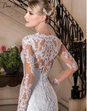 Bridal Mermaid Dress Illusion Back