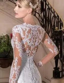 Bridal Mermaid Dress Illusion Back