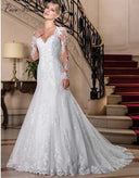 Bridal Mermaid Dress Illusion Back
