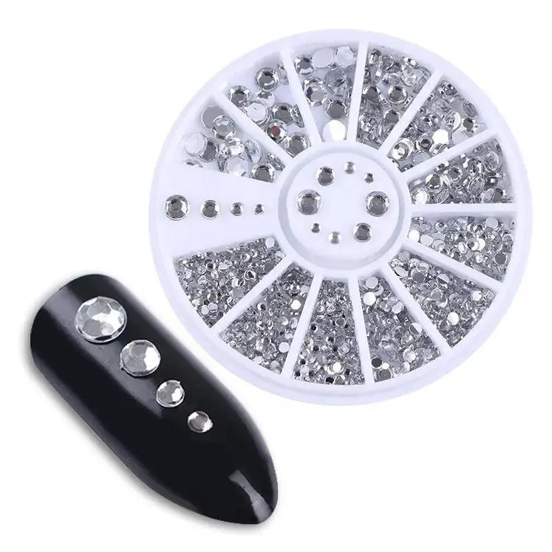 Dazzling Rhinestone Crystal Nail Art Gem Set For Nails
