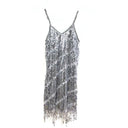 Dazzling Sequined Tassel Dress for Sparkle and Dance Fun