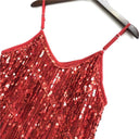 Dazzling Sequined Tassel Dress for Sparkle and Dance Fun