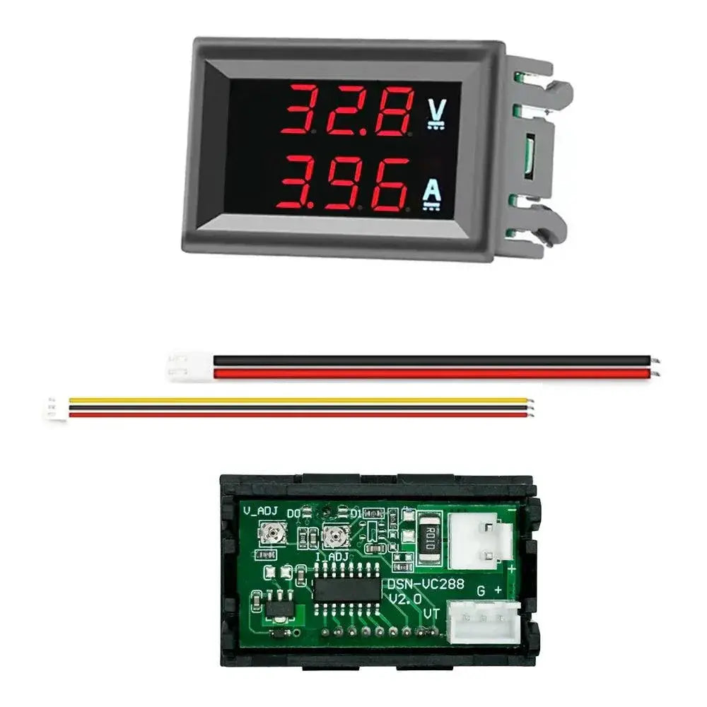 DC Voltmeter Ammeter Dual Digital Power Display Real Time