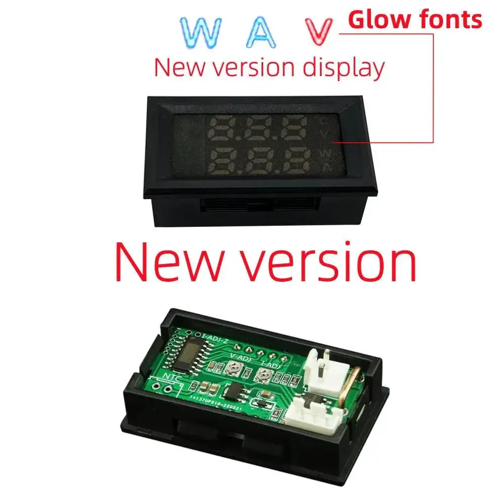 DC Voltmeter Ammeter Dual Digital Power Display Real Time