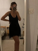 Deep V-Neck Fringe Bodycon Dress Gatsby Latin Club Charm