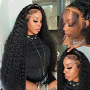 Deep Wave Brazilian Water Wave Lace Front Wig Natural Look