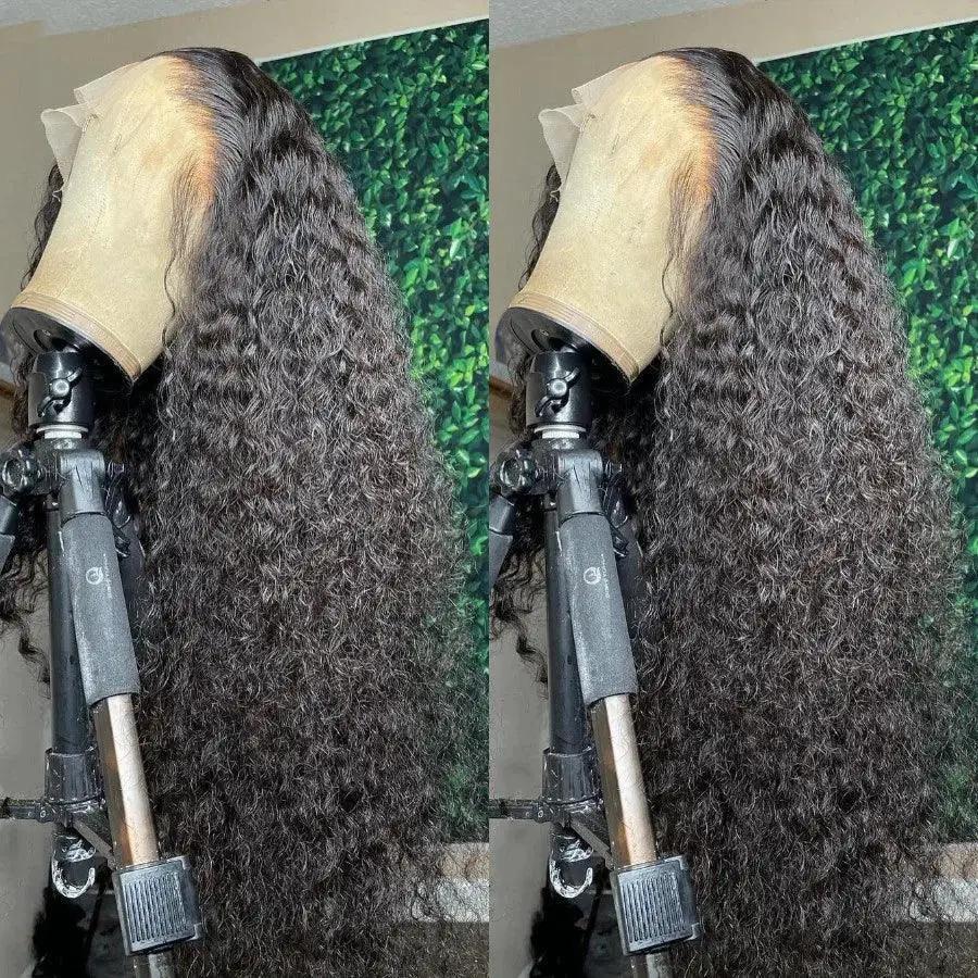 Deep Wave Brazilian Water Wave Lace Front Wig Natural Look