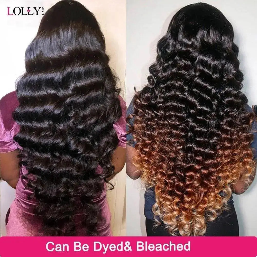 Deep Wave Glueless Lace Frontal Wig 13x4 Pre Plucked Hair