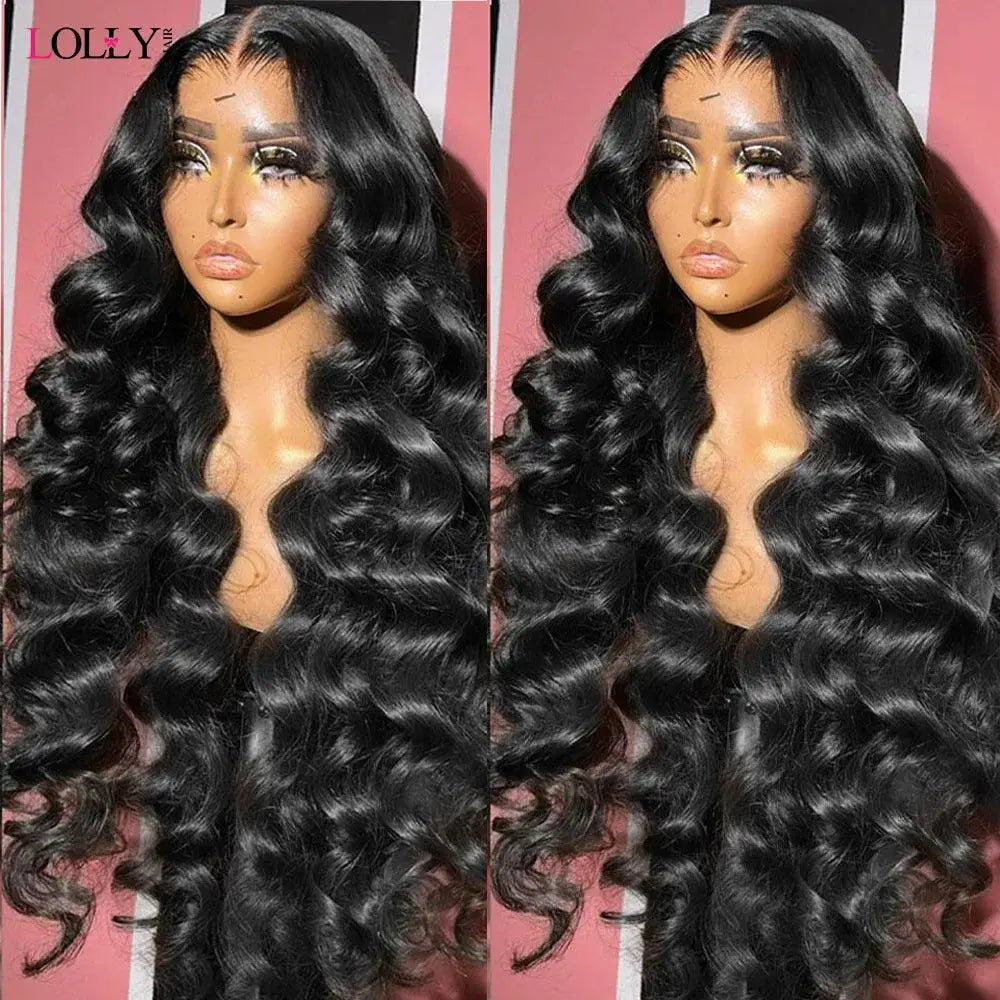 Deep Wave Glueless Lace Frontal Wig 13x4 Pre Plucked Hair