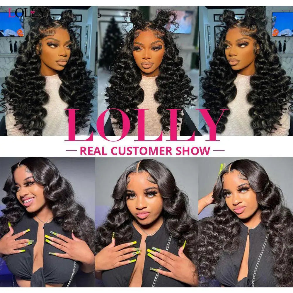 Deep Wave Glueless Lace Frontal Wig 13x4 Pre Plucked Hair