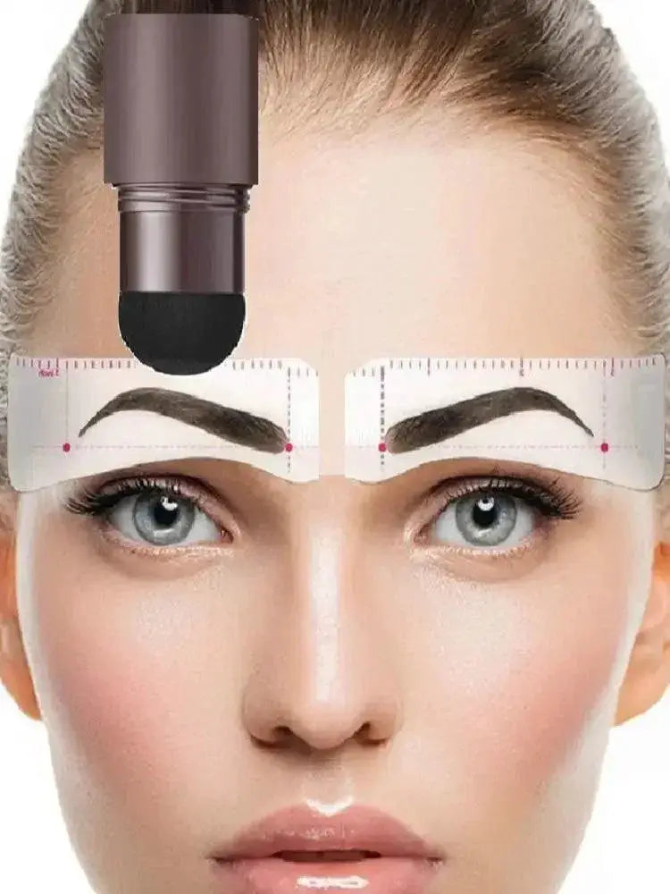 Defined Brows Kit Mushroom Head Stamp For Perfect Brows