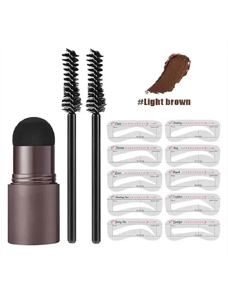 Defined Brows Kit Mushroom Head Stamp For Perfect Brows