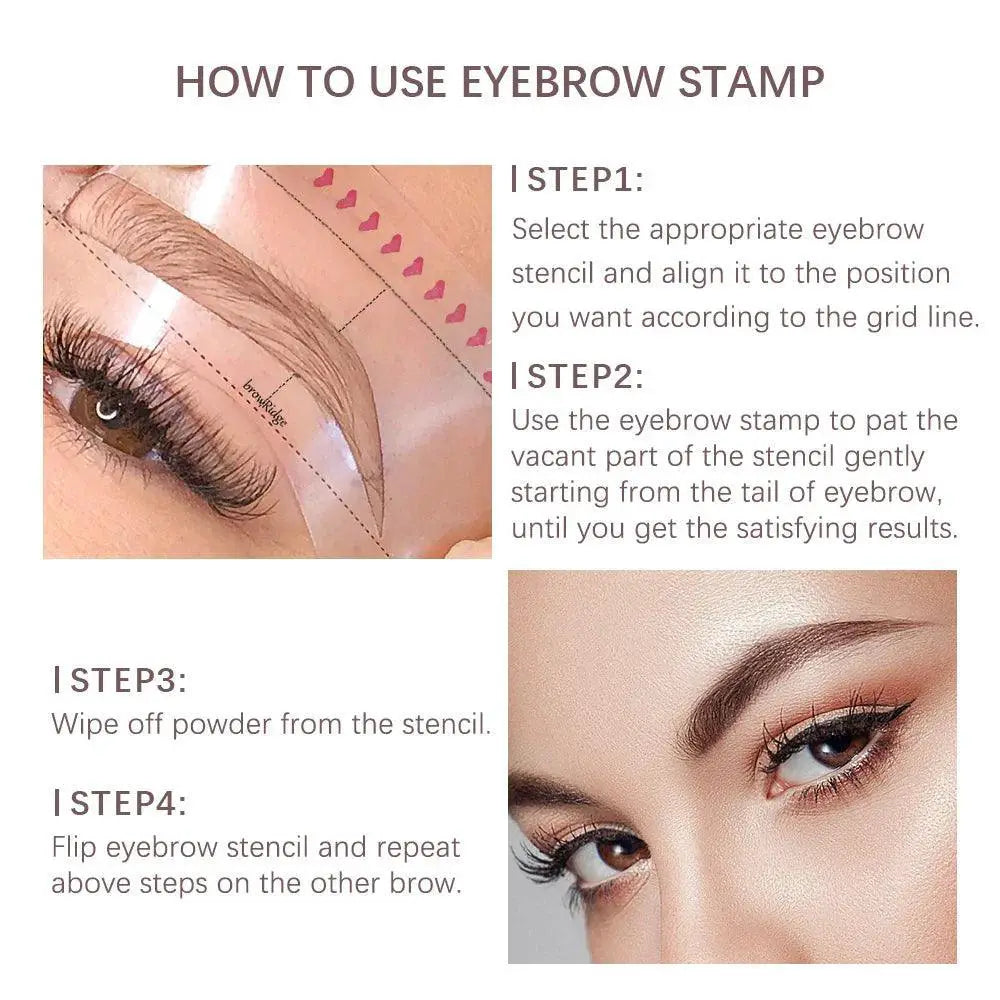 Defined Brows Kit Mushroom Head Stamp For Perfect Brows
